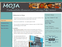 Tablet Screenshot of mojarestaurant.com